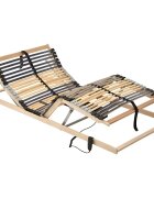 vidaXL Ламелна подматрачна рамка Кафяво 90 x 190 cm Солидно бук