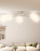 vidaXL Лампа за таван с мрежести телени абажури за 5 LED крушки G9
