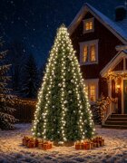 vidaXL Лампички за елха с 500 LED студено бяло 500 см закрито/открито