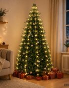 vidaXL Лампички за коледна елха 180 LED светодиода Топло бяло 180 cm