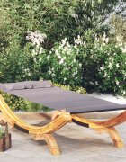 vidaXL Лаундж легло 100x1885x44 см извито дърво масив антрацит