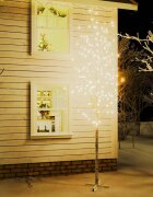 vidaXL LED дърво бяла бреза топло бяло 672 светодиода 400 см