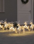 vidaXL LED елени 6 бр. Многоцветен 44 x 18 x 655 см PET
