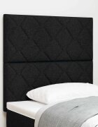 vidaXL LED глава Черен 90 cm текстил