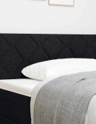 vidaXL LED глава Черен текстил