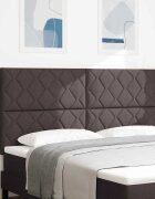 vidaXL LED глава Кафяво 180 cm текстил
