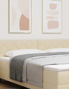 vidaXL LED глава Крем 180 cm текстил