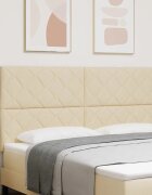 vidaXL LED глава Крем 180 cm текстил