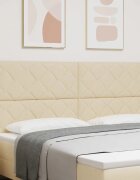 vidaXL LED глава Крем текстил