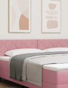 vidaXL LED глава Розово 180 cm Кадифе