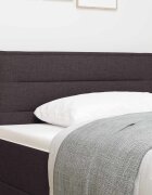 vidaXL LED глава с LED ленти с таблото Тъмен кафяв 80 cm текстил