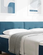 vidaXL LED глава с LED ленти Синьо 160 cm Кадифе