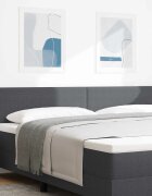 vidaXL LED глава с LED ленти Тъмен сив 200 cm Кордюрова тъкан