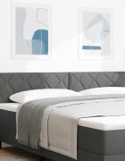vidaXL LED глава Сив 180 cm текстил