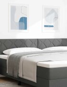 vidaXL LED глава Сив 200 cm текстил