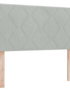 vidaXL LED глава Светлосиво 90 cm Кадифе
