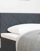 vidaXL LED глава Тъмен сив 80 cm Кадифе