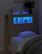 vidaXL LED горна табла дъб сонома 100x185x1035 см инженерно дърво