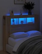 vidaXL LED горна табла дъб сонома 120x185x1035 см инженерно дърво
