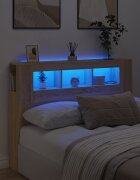 vidaXL LED горна табла дъб сонома 140x185x1035 см инженерно дърво