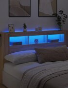vidaXL LED горна табла дъб сонома 180x185x1035 см инженерно дърво
