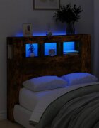 vidaXL LED горна табла опушен дъб 120x185x1035 см инженерно дърво