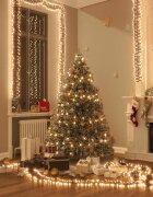 vidaXL LED клъстърен стринг с 2000 LED топло бяло PVC