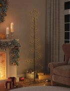 vidaXL LED коледна елха 120 светодиода топло бяло 180 см