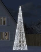 vidaXL LED коледна елха 1534 LED студено бяло 500 см
