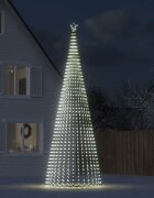 vidaXL LED коледна елха 1544 LED студено бяло 500 см