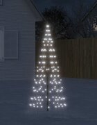 vidaXL LED коледна елха 200 LED студено бяло 180 см