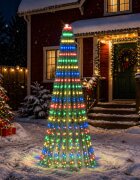 vidaXL LED Коледна Елха 220 см 460 LED светодиода Многоцветен Стомана