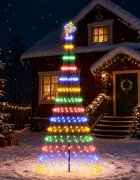 vidaXL LED Коледна Елха 250 см 290 LED светодиода Многоцветен Желязо