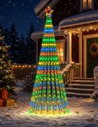 vidaXL LED Коледна Елха 250 см 475 LED светодиода Многоцветен Стомана