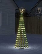 vidaXL LED коледна елха 275 LED топло бяло 180 см