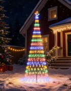 vidaXL LED Коледна Елха 300 см 350 LED светодиода Многоцветен Желязо