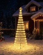 vidaXL LED Коледна Елха 300 см 350 LED светодиода Топло бяло Желязо