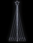 vidaXL LED коледна елха 447 светодиода студено бяло 250 см
