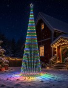 vidaXL LED Коледна Елха 500 см 1524 LED светодиода Многоцветен Стомана