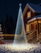 vidaXL LED Коледна Елха 500 см 1524 LED светодиода Студено бяло