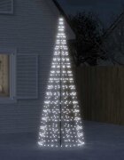 vidaXL LED коледна елха 550 LED студено бяло 300 см
