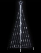 vidaXL LED коледна елха 570 светодиода студено бяло 399 см