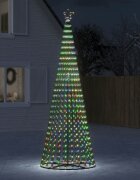 vidaXL LED коледна елха 688 LED цветна 300 см