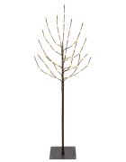 vidaXL LED Коледна Елха Черно 120 cm Стомана 100 LED светодиода