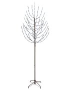 vidaXL LED Коледна Елха Черно 210 cm Стомана 180 LED светодиода