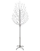 vidaXL LED Коледна Елха Черно 240 cm Стомана 220 LED светодиода