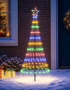vidaXL LED Коледна Елха EKENAS 180 см 230 LED светодиода Многоцветен
