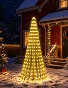 vidaXL LED Коледна Елха EKENAS 220 см 460 LED светодиода Топло бяло