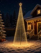 vidaXL LED Коледна Елха EKENAS 400 см 1028 LED светодиода Топло бяло