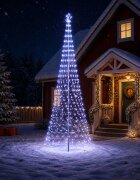 vidaXL LED Коледна Елха EKENAS 400 см 450 LED светодиода Синьо Желязо